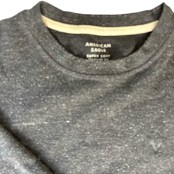 American Eagle (AE) Long-Sleeve Crew Neck Pullover (Gray) - Picture 2 of 4